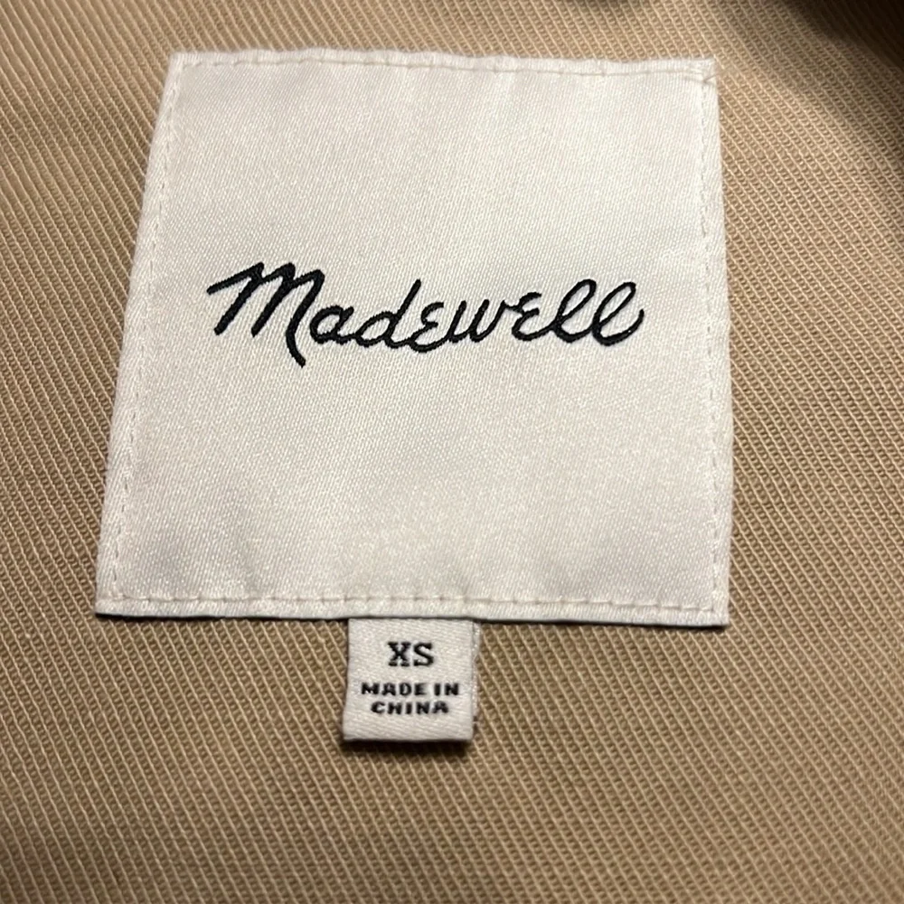 MADEWELL Pleat-Sleeve Military Jacket in Tan Size XS